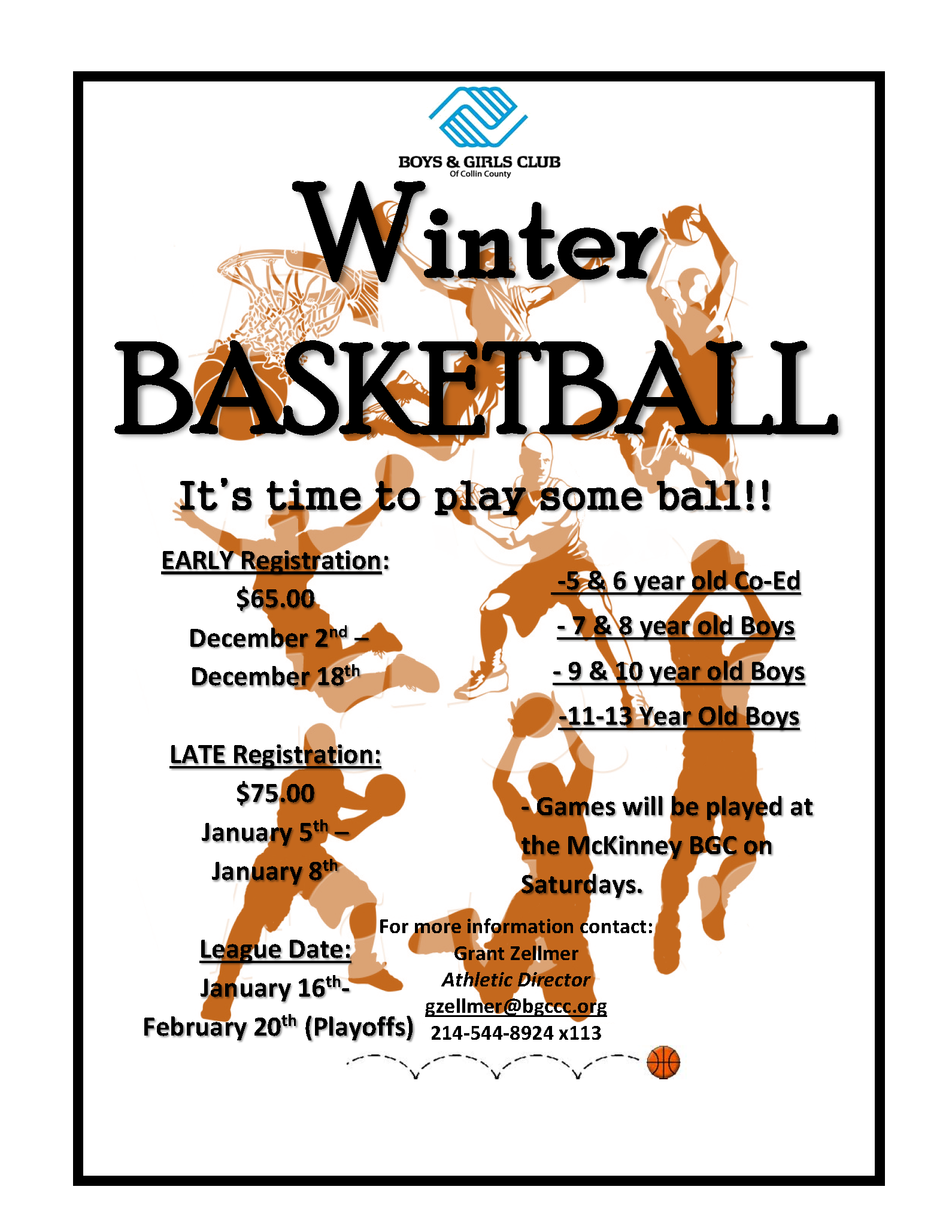 Winter Basketball Registration is Now Open! Boys & Girls Clubs of